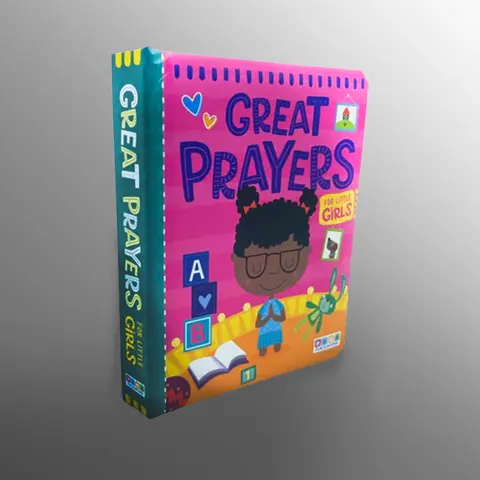 Great Prayers for Little Girls - Page Publications Board Book, English Toddler Activity Books, Safe Material, Simple Prayers & Stories, Straightforward Content, Screen-Free Illustrated Pages, Engage Young Readers