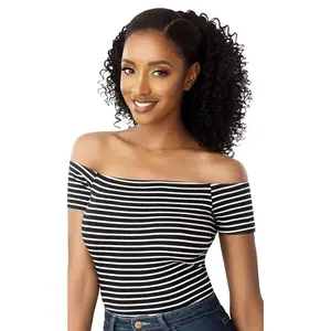 Outre Synthetic Drawstring Ponytail - 3B Bouncy Curls 18"
