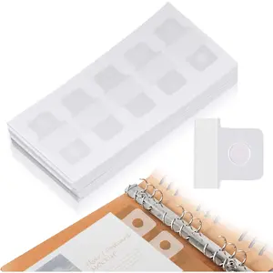 500PCS Clear Self-Adhesive Binder Hole Reinforcement Stickers, Hole Punch Reinforcement Labels Convert Unpunched Pages to Loose-Leaf Binder Refill Insert for Scrapbooking Album Office School Supplies