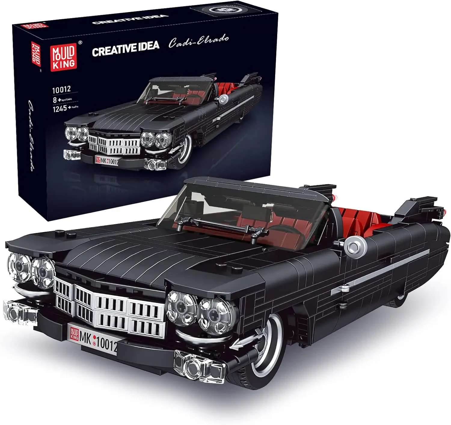 Mould King 10012 Carbon Fiber Sports Car Building Block Kit, MOC Speed Champion Large Blocks Model Set, 1245-Piece Static Version Gift for 12+/Adult Collectibles Lovers, Father's Day Gift