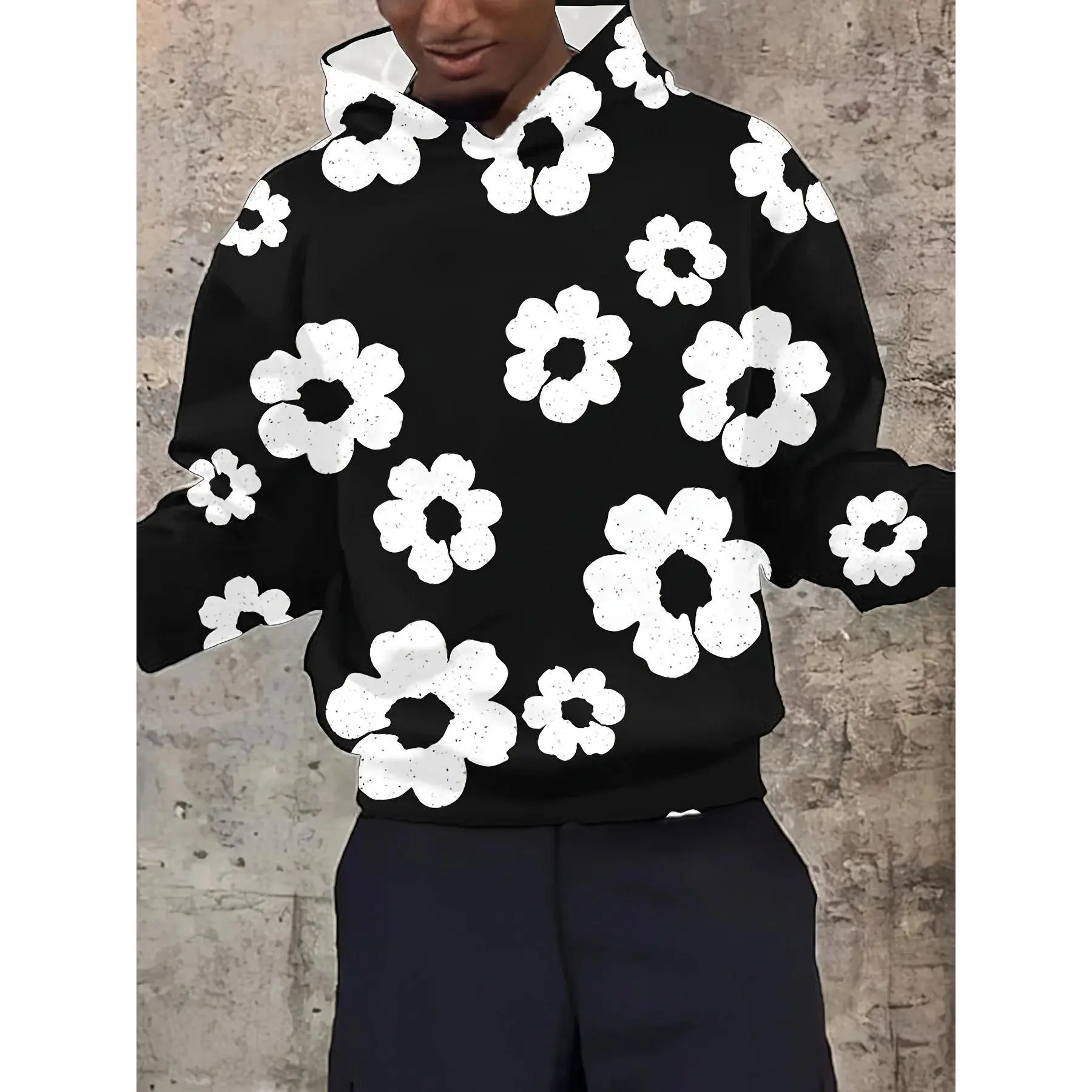 hoodie de flores blancas - TikTok Shop