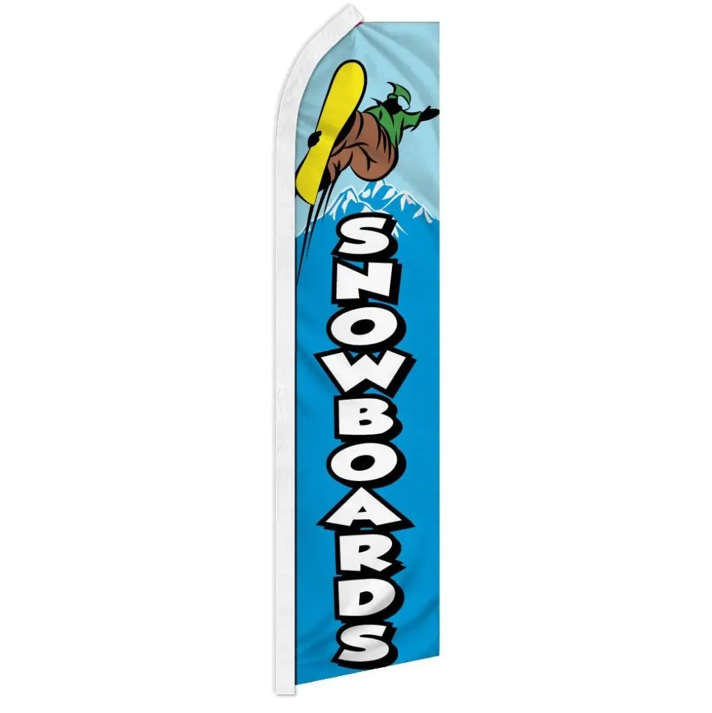 Snowboard Super Flag Banner - Polyester Wind-Resistant Banner for Home Decor, Festive & Party Backdrops, Banners