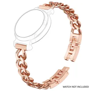 Stainless Steel Watch Band, Adjustable Watch Band, Smartwatch Strap for Women & Men, Smart Watch Accessories Compatible with Garmin Lily 2 Classic/Active