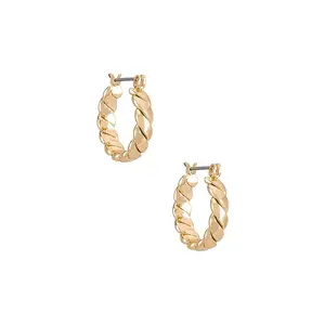 Ettika Twist Hoop Earrings in Gold
