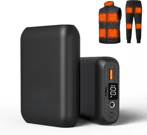 7.4V 16000mAh Battery Pack for Heated Vest with DC USB-C Ports, Portable Rechargeable Power Bank with Digital Display, Heated Vest Battery Pack for ORORO Venustas Heated Vest, Jacket, Pants Travel Gadgets
