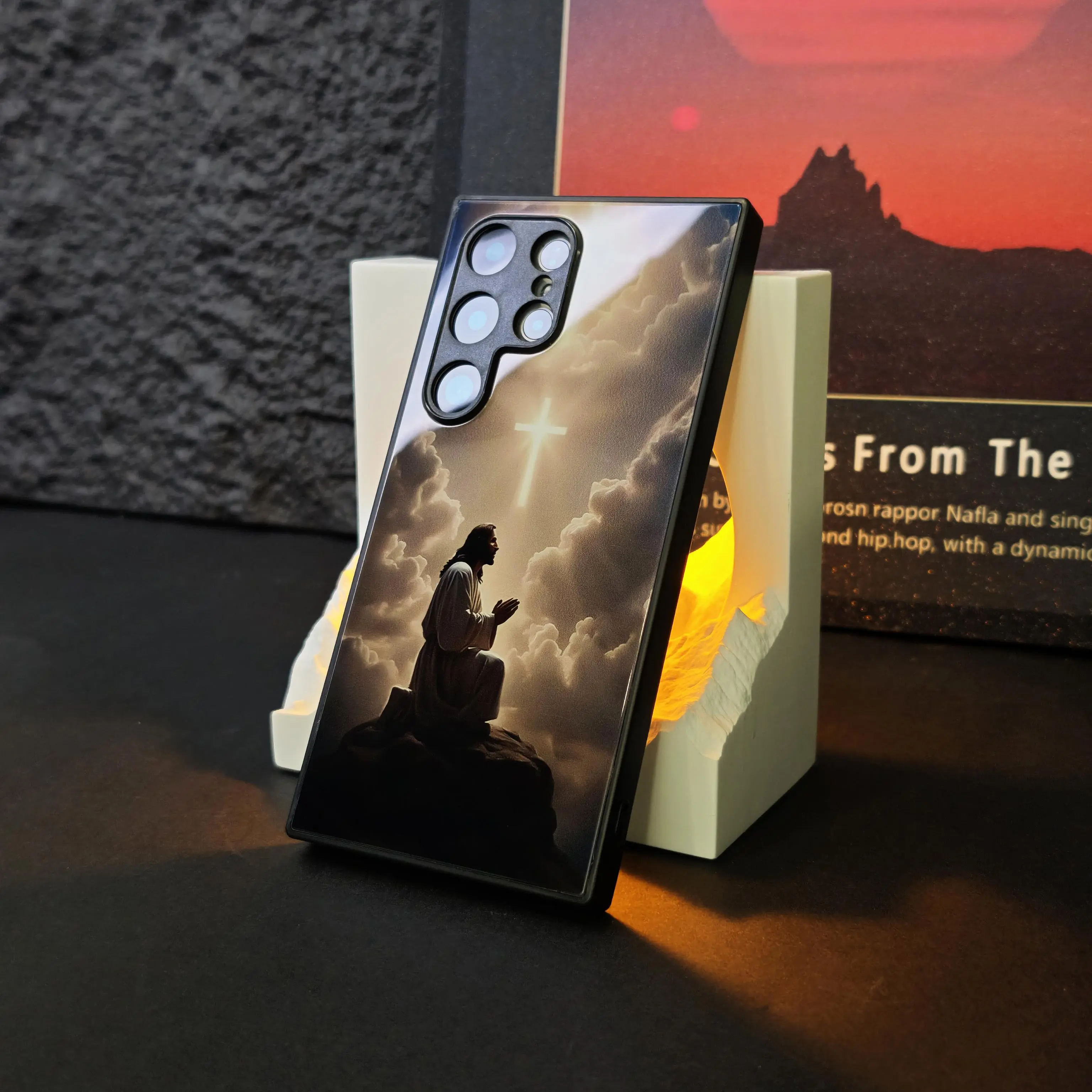 Phone case For SAMSUNG GALAXY S22 S23 S24 S25 ULTRA PLUS Creative Jesus Cross Pattern Full Body Protection Anti-Scratch TPU Smartphone Cover Gifts for women men girls boys 150-55
