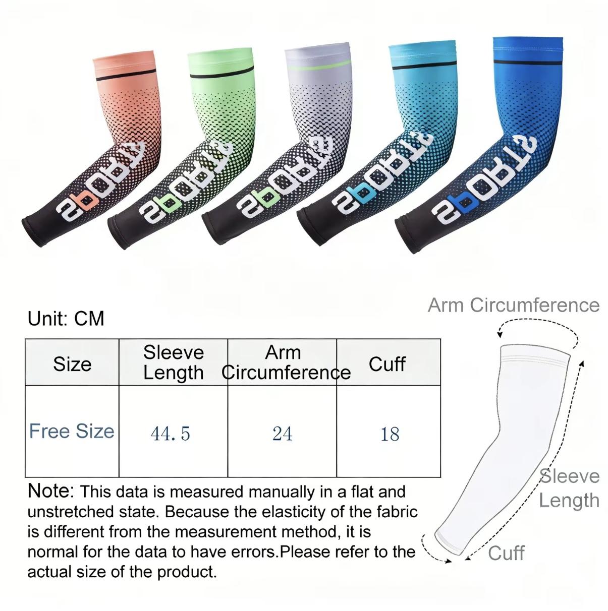 5 Pairs Arm Sleeve UV Sun Protection Sleeves Cooling Sports Sleeve Anti Slip Ice Silk Warmers Arm Covers for Men #backtoschool Women