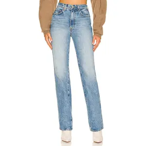 GRLFRND Sara Super High Rise Slim Straight Jeans in Astoria