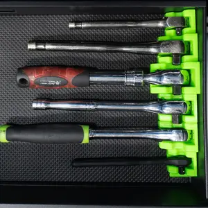 Modular Magnetic Ratchet Holder for Toolbox 1/4 3/8 1/2 Sizes Tool Organizer with Strong Magnets and Customizable Layout Efficient Storage