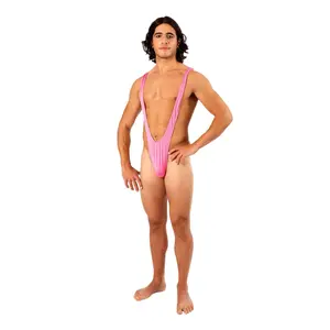 Borat Mankini Thong Swimsuit (luminous Pink) Costume Accessory