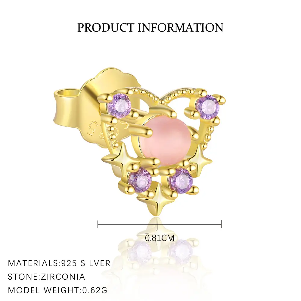 Tarnish Resistant S925 Sterling Silver Heart Shaped Earrings for Women with Colorful Zirconia Studs Delicate and Dainty Sweet Elegant Earring Set Gift Tarnish Resistant S925 Sterling Silver Heart Shaped Earrings for Women with Colorful Zirconia Studs Delicate and Dainty Sweet Elegant Earring Set Gift