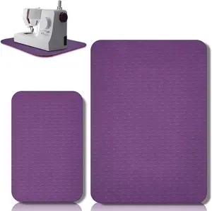 2 count Sewing Machine Muffling Mat Pedal Sewing Mat Reduce Vibrations Noise No Slip Machine Accessories for Quilting(15" X 20" and 9" X 14",Pink Purple)