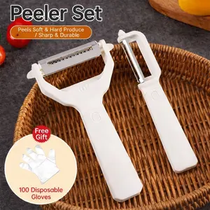 2-in-1 Vegetable Peeler & Julienne Cutter | Multi-Use Fruit & Veg Shredder | Must-Have Kitchen Gadget