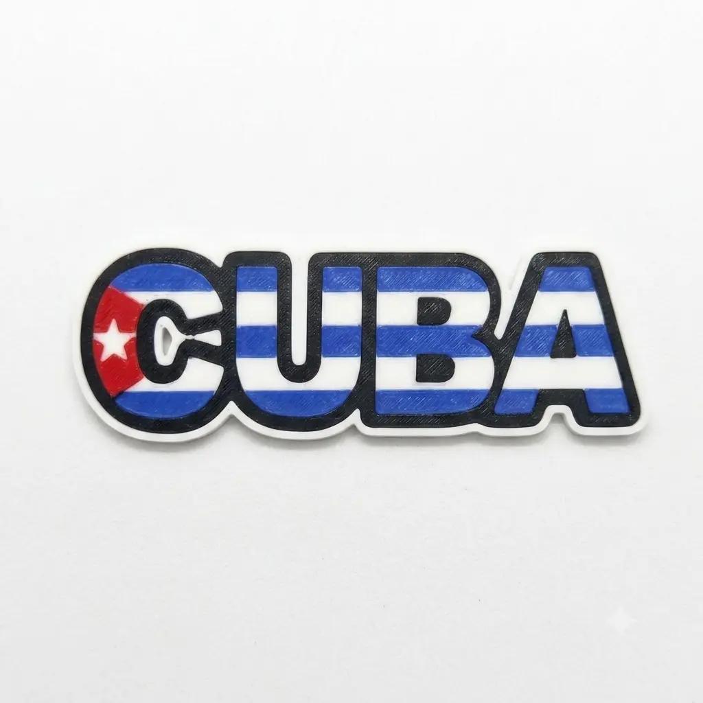 Imán de Cuba, Bandera Cubana, Nevera, Refrigerator Magnet