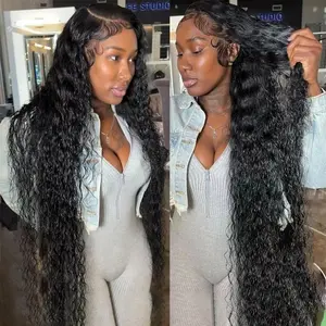 Bling Hair 13x6 Water Wave Curly Human Hair Wig 30 Inch Lace Front Wig Human Hair Deep Wave Frontal Wig Hd Lace Wigs