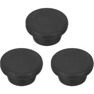 3pcs T-Shaped Silicone Plugs 20mm 3/4 Inch Dia Snap in Plug Hole Seal Cover Round Rubber Stopper for Kitchen Bulkheads Waterproof Sealing Plugs Black