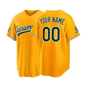 Custom Baseball Jersey, New Yellow Personalized Name Number Shirt,  ManYouth Size #Baseball
