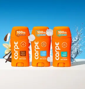 Carpe Underarm Antiperspirant Deodorant Starter Pack - Get 3 Scents - 100Hr Sweat and Odor Control - Quick-Drying - Non-Greasy - Residue-Free