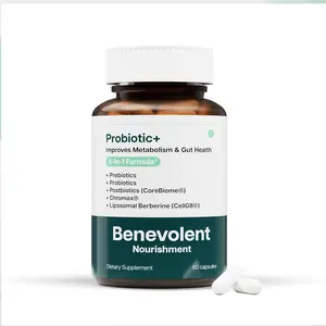 Gut Support Probiotics 60 Veggie Caps 5-in-1 Formula with Prebiotics Probiotics Postbiotics