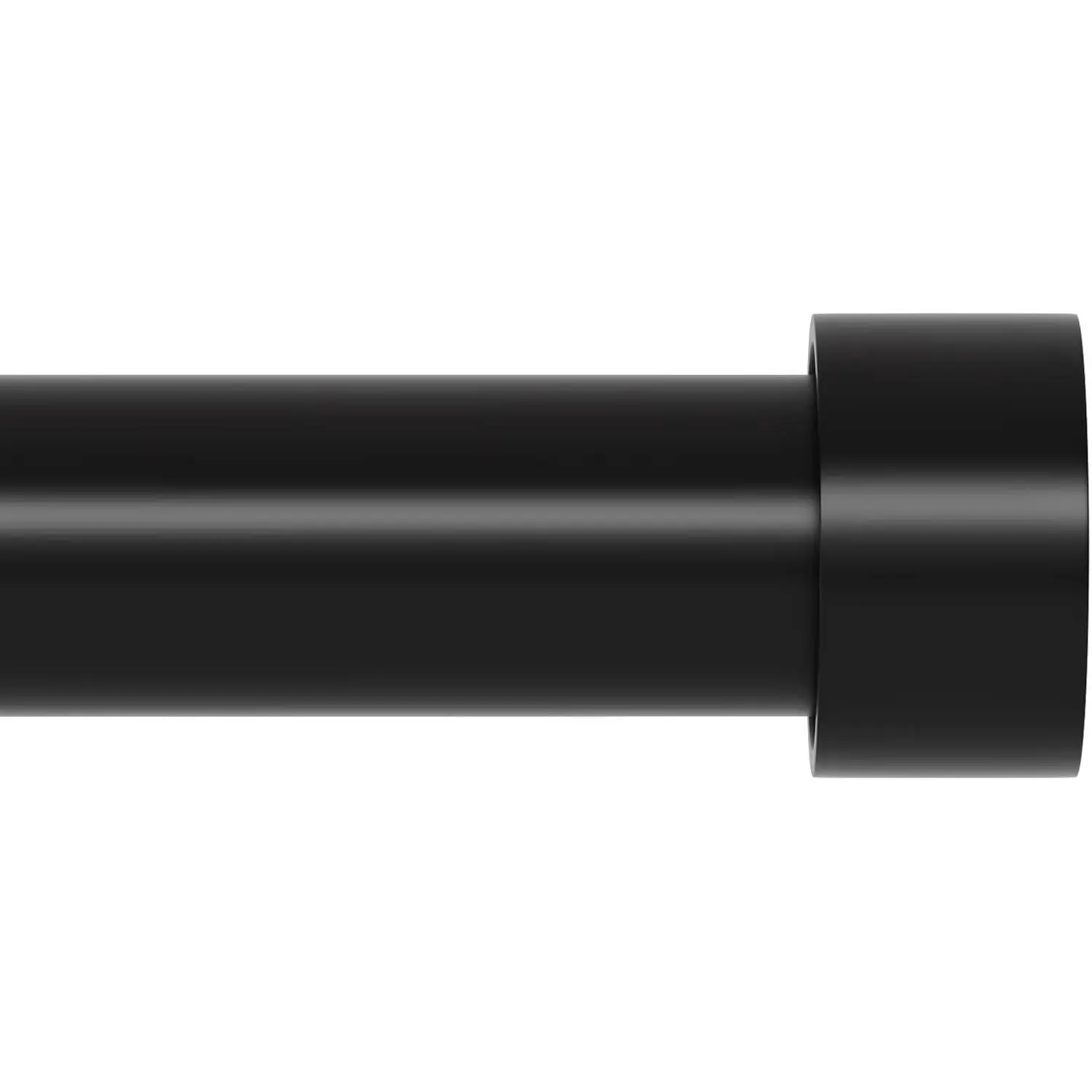 1 inch Heavy duty Curtain rods 48 to 84 inch, Black Curtain Rod for Windows Adjustable, Metal Drapery Rods with End Cap Finials, Modern Drapery Rods for Sliding Door, Bedroom, Living Room