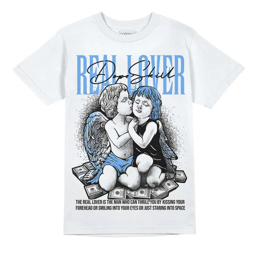 DopeSkill Graphic Tees Black University Blue 5s Streetwear Unisex Cool T-Shirt Sneaker Colour Matching Real Lover Graphic