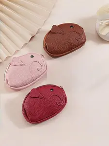 A cute and fun elephant-designed, anti-demagnetization, anti-theft, multi-slot, large-capacity zipper compact card and coin wallet, suitable for students, men, and women for daily commuting, holidays, travel, and as a birthday gift for a girlfriend or mot