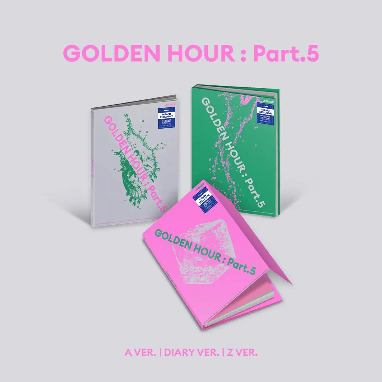 ATEEZ GOLDEN HOUR Part.5 Photobook hello82 Exclusive CD Album PEEK EGG Photocards Poster