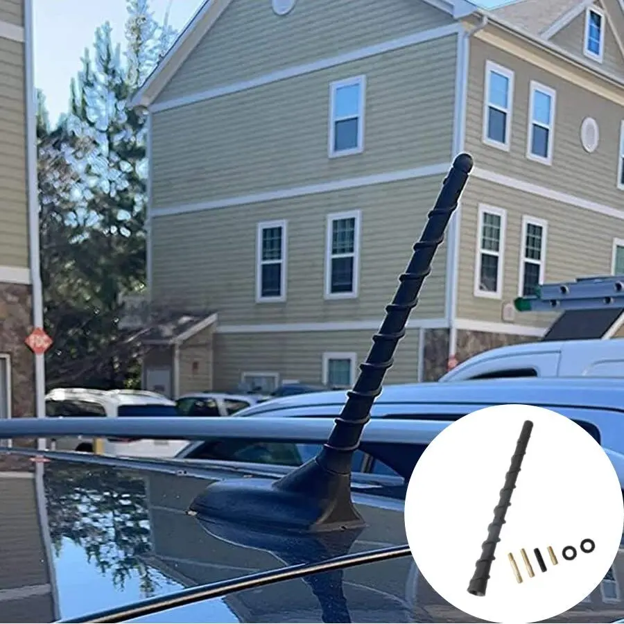 Spiral Bending Antenna, AM FM Reception, Exterior Automotive Antenna Replacement, Truck Antenna, Car Antenna