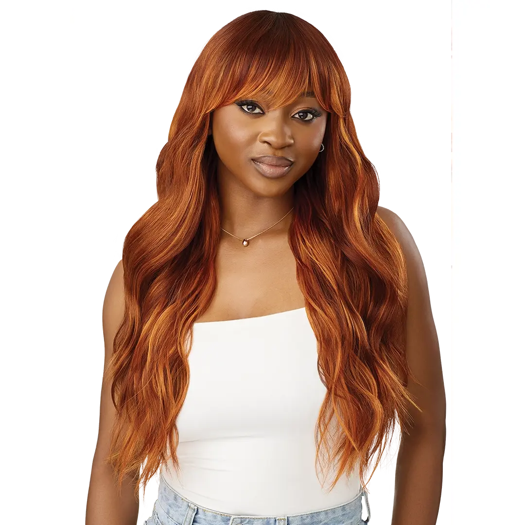 Body Wavy Full Wig, Long Synthetic Hair for Female with Glamourous Curls, Easy-to-Wear Juniper Style for Dinner Date, Body Wavy Wigs, Versatile Length, Trendy Styles, Office, Glamorous Curls, Long Length, Textured Waves, Dinner Outing, Wigpop