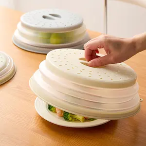 Microwave Cover for Food - Collapsible Microwave Splatter Cove - BPA-Free TPR & PP Dishwasher Safe 10.5 Inch Kitchen Plastic Silicone Container table food cover Oven Utensils ladle Tray Colander