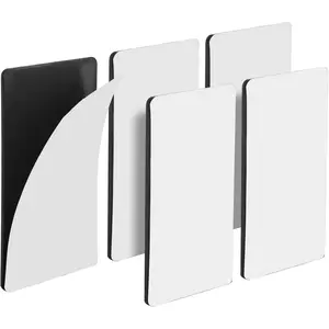 Magnetic Strips with Adhesive Backing, Strong Magnetic Tape Flat Rubber Magnet Strip, Sticky Magnet Strips for Most Surfaces Refrigerator Whiteboard Dry Erase Board (80 x 45 x 2 mm 5 pcs)