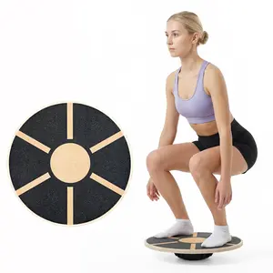 Wooden Balance Board Trainer , Core Strength & Stability , Wobble Board , Non-Slip , for Home, Office & Gym Workouts , Gift Ideas