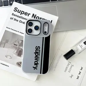 S-Superdry Phone Case For iPhone 17 16 15 14 13 12 11 Pro Max Air Plus Large-aperture Jelly Double-layer Frosted phone Case Luxury Fashion