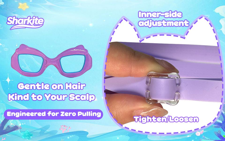 Sharkite 2 Pack Children's  Swimming Goggles 3-15 years old Anti-fog, UV-protective, and comfortable cat shaped goggles suitable for both boys and girls