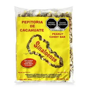 Pepitoria De Cacahuate Peanut Candy Bar, 20-Piece Pack | Palanquetas Kurumiel -20pc, Buy individual or one of each