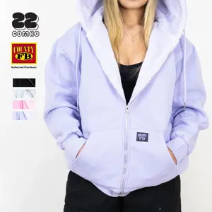 FB COUNTY Men's Heavyweight Fur Cozy Zip Up Hoodie FBCOUNTY Hooded Fur Pile Jacket Zipper Jacket Casual Soft Sweatshirt Hip Hop Stylish Big and Tall (S to 5XL)