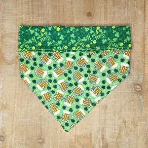St. Patrick's Day Dog Shamrocks and Sips Bandana