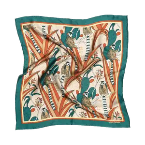 "Madagascar" Silk Bandana - Green