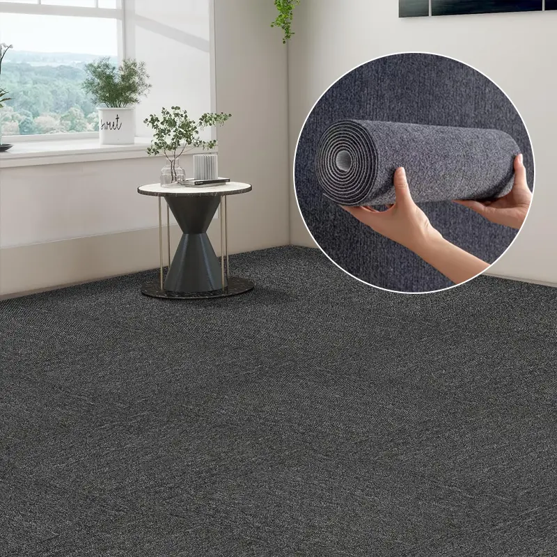 Cushioned Carpet Tiles Peel and Stick Self Adhesive Floor Squares Thick Soft Non Slip Waterproof Stain Resistant Removable Easy Cut Flooring for Bedroom Living Room Kitchen Office Stairs Basement Indoor Outdoor Home Renovation, Adhesive Floor Stickers, Ea