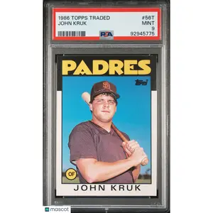 1986 Topps Traded John Kruk #56T PSA 9