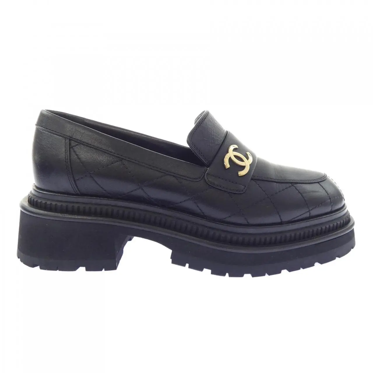 Pre-owned CHANEL Calfskin Small Leather Goods Loafers