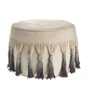 Ox Bay Trading & Supply Co. Bohemian Fringe Pouf