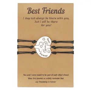 Best Friend Bracelets for 3 BFF Heart Matching Bracelets Gifts for Women Girls