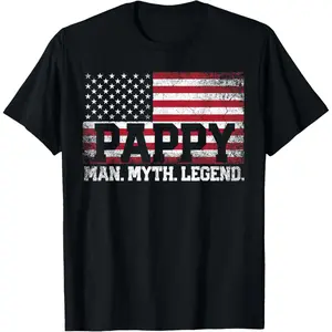 Pappy The Man The Myth The Legend Father's Day Gift Grandpa T-Shirt Made in USA