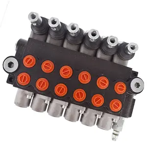 6Spool Hydraulic Directional Control Valve 11gpm Adjustable Relief Valve