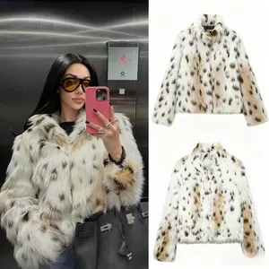 2025 Trendy Winter Warmth Noble Elegance Leopard Print Faux Fur Coat for Women