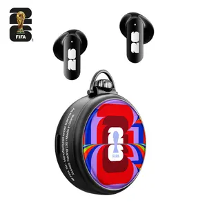 2026 FIFA World Cup Official Licensed Wireless Earbuds | Bluetooth 6.0 Sports Earphones | IPX5 Water-Resistant | Charging Case with Carabiner | Football Fan Collection Gift