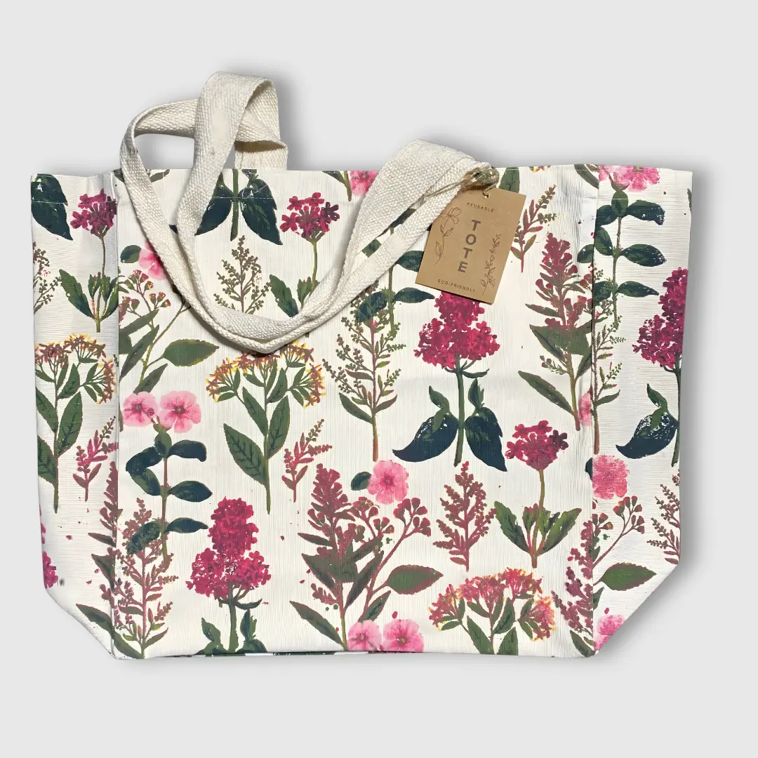Laura Ashley Cottagecore Floral Canvas Tote Bag