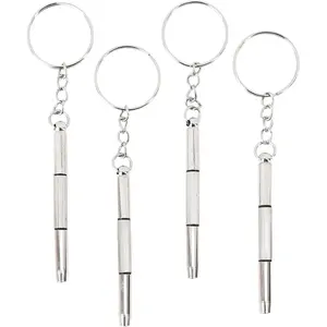 4 count Mini Precision Eye Glasses  Kit - 3 in 1 Eyeglass Sunglass Tightener Tool Set with  for Eyeglasses, Glass Frame, Watch, Watches, Spectacle Repair, , Watchmaker Screw Driver