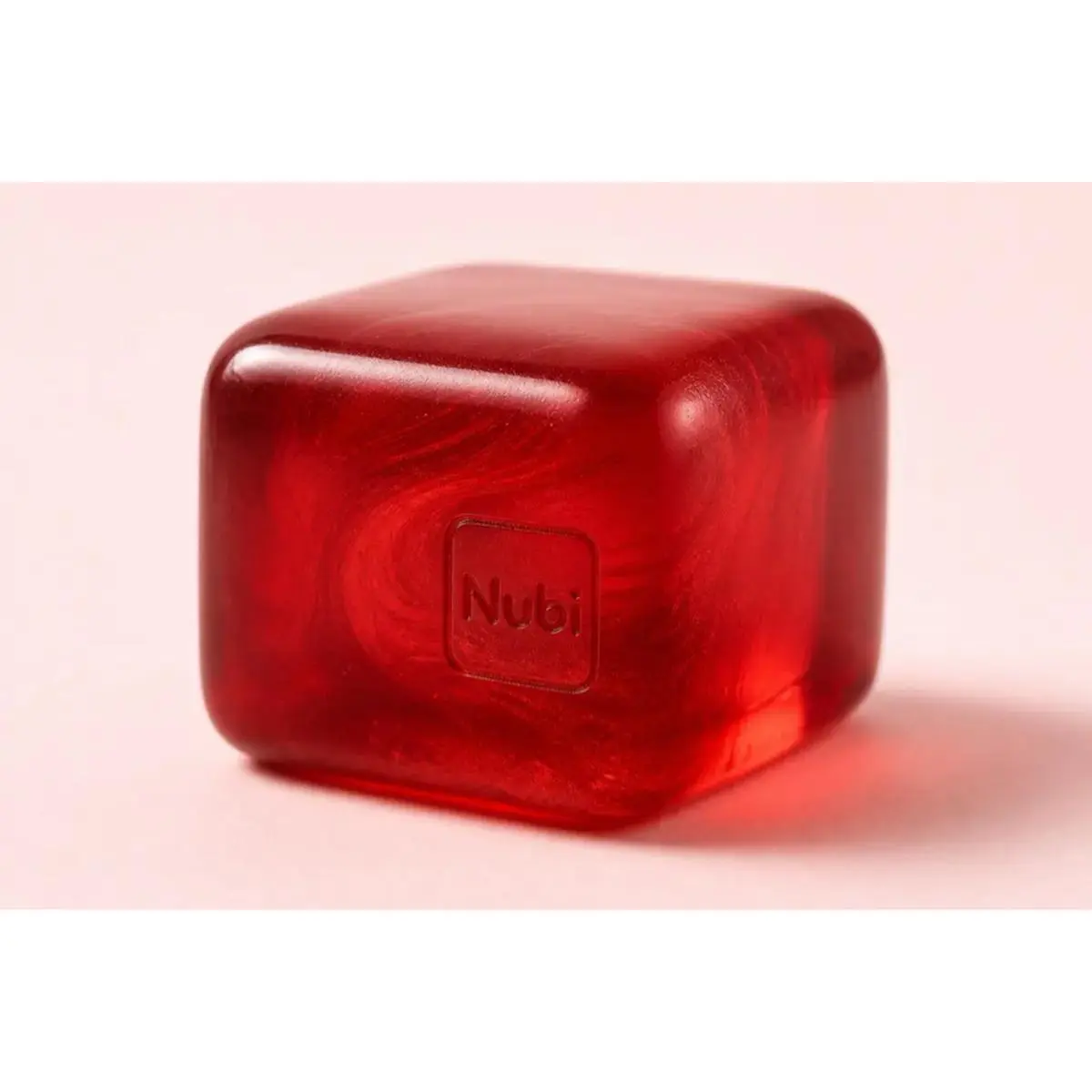 Nubi Cherry Nice Cube - Bold Cherry-Red Colorway Squishy Toy for Stress Relief and Fun